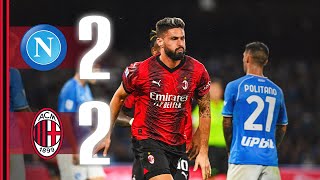 Giroud bags a brace at the Maradona  Napoli 22 AC Milan  Serie A Highlights [upl. by Anaahs684]