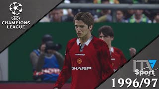 UEFA CHAMPIONS LEAGUE  Rapid Vienna v Man Utd amp Auxerre v Rangers  199697 Season PES 2021 [upl. by Liebowitz]