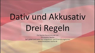 Dativ und Akkusativ Drei Regeln [upl. by Zusman]