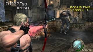 Resident Evil 4  The Mercenaries Welcome To Hell Mode  Castle  Krauser 514000 HQ [upl. by Aidua]