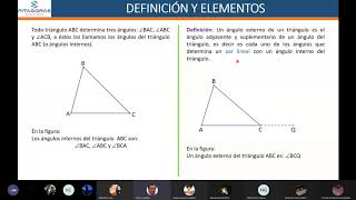 Triángulos  Geometría  Clase virtual  Academia Pitágoras UNI [upl. by Ellehc]