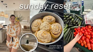 PRODUCTIVE SUNDAY RESET ROUTINEVLOG  deep cleaning baking farmers market [upl. by Onailime282]