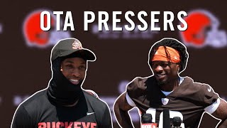 Marquise Goodwin and Denzel Ward OTA Press Conferences  Cleveland Browns [upl. by Arimihc513]