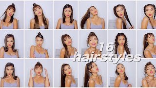 16 SIMPLE QUICK amp EASY HAIRSTYLES [upl. by Htezil78]