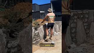 Retaining Wall Joints stonewalling stonewall architecture concrete stonemason diy [upl. by Jc]