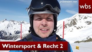 Recht beim Skifahren  Helmpflicht amp FIS Regeln  Teil 2  Rechtsanwalt Christian Solmecke [upl. by Ihel]