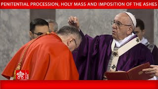 February 14 2024 Penitential Procession Holy Mass and imposition of the ashes  Pope Francis [upl. by Persse254]