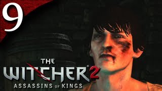 Lets Play The Witcher 2 BLIND  Part 9  Escaping the La Valettes Dungeon Enhanced Edition [upl. by Macfarlane]