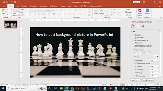 How to add background picture in PowerPoint  Add background image in PowerPoint [upl. by Lasonde]