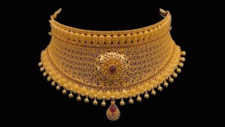 Gold choker design choker chokerjewellery [upl. by Trautman139]