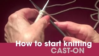 Basic Cast On how to start knitting [upl. by Nulubez]