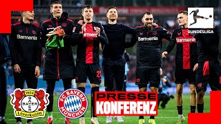 30  Bayer 04 schlägt FC Bayern München deutlich  Pressekonferenz nach Spieltag 21 der Bundesliga [upl. by Doxia]