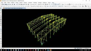 csi sap2000 steel warehouse structure design 02 [upl. by Atiuqan29]