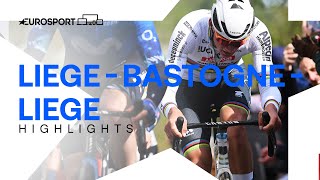 HE PUT ON A SHOW 🔥  Liege  Bastogne  Liege 2024 Mens Race Highlights  Eurosport Cycling [upl. by Kathe]