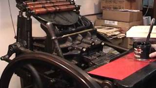 Ian Robertson  Printing Press Demonstration [upl. by Heigho]