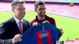 Google CEO pays visit to FC Barcelona [upl. by Amalita]