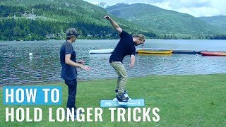 Balance Bar Training How To Hold Longer Tricks On A Snowboard [upl. by Wells]