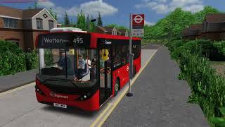 Bowdenham V5 Route 495 Apsley Bus Station to Wotton Asda OMSI2 [upl. by Laddie468]