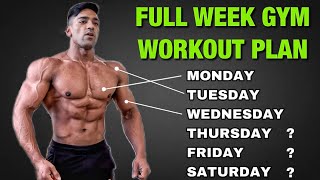 Full Week Gym Workout Plan For Muscle Building amp Fat Loss  One vs Two Body Part  Bodybuilding [upl. by Ahtaela]