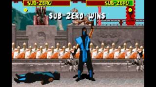 Mortal Kombat 1 Super Nintendo SNES Very Hard Playthrough SubZero [upl. by Wendy]