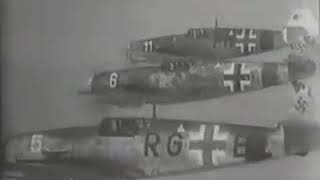 German Luftwaffe in Action  Air War over Europe 1943  1944 Messerschmitt 109 [upl. by Lynett]