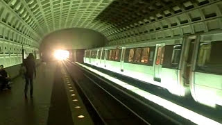 Washington DC metro train arriving at station [upl. by Colbye]