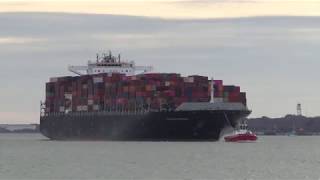 Seaspan Hudson  Container Ship arrival into Southampton Docks from Antwerp 130119 [upl. by Allx]