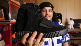 Yeezy Boost 750 quotTriple Blackquot  Review amp On Feet Look  MUST WATCH [upl. by Broida]