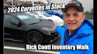 2024 CORVETTES IN STOCK RICK CONTI INVENTORY WALK NOV 20th 2023 [upl. by Eidarb]