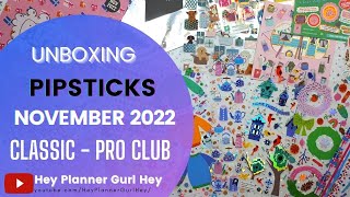 💜 PIPSTICKS  CLASSIC PRO CLUB PACK  November 2022  UNBOXING [upl. by Christin]