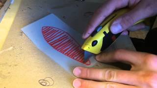 How to make a stencil for painting your homemade lure [upl. by Aratahs189]