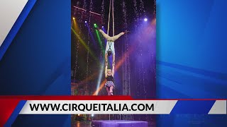 Cirque Italia sets up tents for performances near the Galleria [upl. by Estrin]