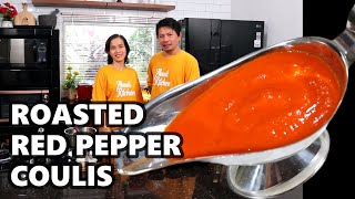 Basic Red Pepper Coulis  Best Vegetarian Sauce [upl. by Ursal682]