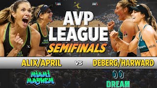 AVP League Semifinals KlinemanRoss vs DebergHarward  Dallas Dream vs Miami Mayhem [upl. by Ateuqirne]