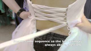 3 Simple Steps to Lace up your Corset Wedding Gown [upl. by Klatt]