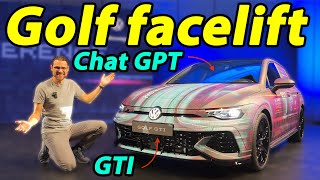 2024 VW Golf GTI first look  this new Golf facelift also launches Chat GPT [upl. by Dnamra]