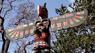 Totem Poles of Victoria and Vancouver British Columbia Canada National Indigenous Peoples Day [upl. by Tj]