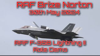 Cloudy day at RAF Brize Norton with a Huge SURPRISE Treated to the New RAF F35B Role Demo for Lunch [upl. by Erdreid]