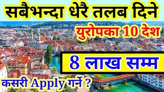 Europe Highest Salary Country 2024  Highest salary Country in nepali  Best salary  working visa [upl. by Gusba]