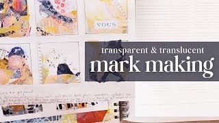 Translucent and Transparent Mark Making in Mixed Media Collage  Medical Exam Table Paper [upl. by Nebra772]