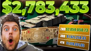 HOW I WON 3 MILLION DOLLARS IN A POKER TOURNAMENT  5000 WSOP Main Event  Finale [upl. by Alesram]