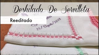 DESHILADO DE SERVILLETA  Reeditado  TISSU [upl. by Erny107]