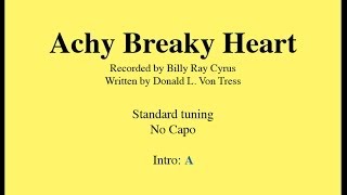 Achy Breaky Heart  Easy Guitar chords and lyrics [upl. by Hsirap]