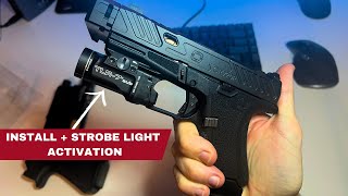 TLR7 SUB INSTALL  STROBE LIGHT ACTIVATION  CR920P  GLOCK 43X [upl. by Hollenbeck441]