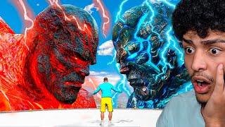 ESSE FOI O DUELO DE TITANS NO GTA 5 Lava VS Gelo  O FILME [upl. by Ydurt]