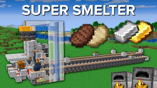 Minecraft Best Super Smelter  64 Items in 30 Seconds [upl. by Saucy531]