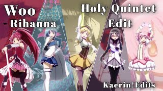 Woo  Rihanna  Holy Quintet Edit  Puella Magi Madoka MagicaMagia Record Spoilers [upl. by Esdnyl]