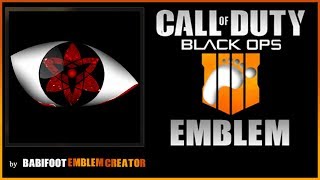 COD BO4 Emblem Tutorial  Sasuke Eternal Sharingan Mangekyo [upl. by Pubilis681]