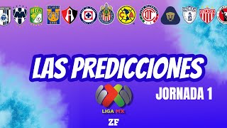 PRONÓSTICOS JORNADA 1 LIGA MX  APERTURA 2024 PREDICCIONES ZONA FUT [upl. by Ranilopa]