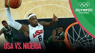 USA v Nigeria  USA Break Olympic Points Record  Mens Basketball Group A  London 2012 Olympics [upl. by Sherburn]